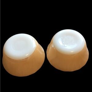 Set of Two Fire King Scalloped Custard Ramikins